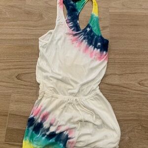 Firm price Flowers by Zoe Blue and Pink Tie-Dye Jumpsuit